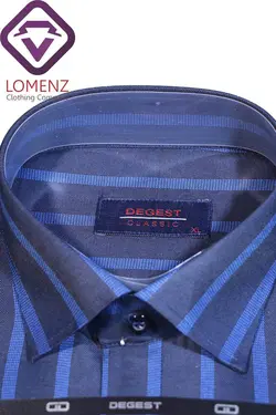 پیراهن جعبه ای راه راه برند DEGEST کد 004-137