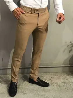 شلوار پارچه ای کد 530 JAKAMAN رنگ کرم