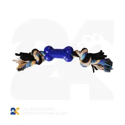 اسباب بازی سگ و گربه مدل استخوان و طناب کنفی کد YL097