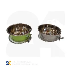 ظرف غذای پرندگان استیل طرح دار گیره دار