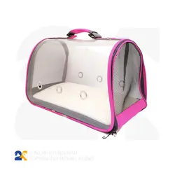 کیف حمل سگ و گربه مدل تمام طلق لاکچری کد 8437
