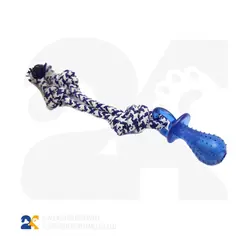 اسباب بازی سگ و گربه مدل پستونک و طناب کنفی کد YL103