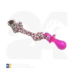 اسباب بازی سگ و گربه مدل پستونک و طناب کنفی کد YL103