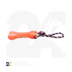 اسباب بازی سگ و گربه طرح استخوان لاتکسی با طناب کد YL033