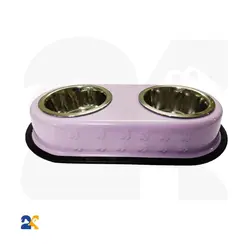 ظرف غذای سگ استیل دوقلو سایز 5