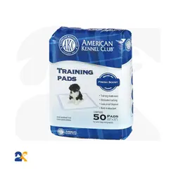 پد ادرار سگ آمریکایی برند AKC ابعاد 56 *56 سانتی متر بسته 50 عددی