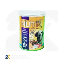 کنسرو غذای سگ نوتری با طعم مرغ و کدو وزن 425 گرم