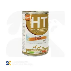کنسرو سگ مونوپروتئین اچ تی با طعم مرغ وزن 400 گرم
