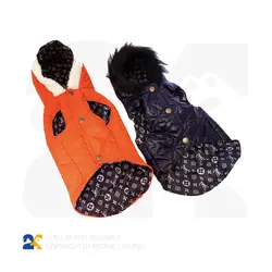 کاپشن بدون آستین کلاه دار سگ مدل 0102 سایز M