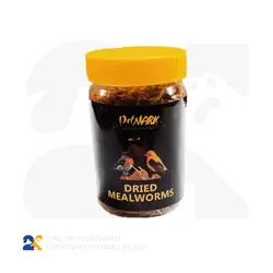 غذای خشک پرندگان پت مارک مدل کرم میلورم خشک کد 5572 وزن 70 گرم