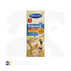 بستنی گربه با طعم مرغ و سالمون وینستون بسته 8 عددی
