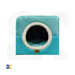 جای خواب دوکاره کم جا سگ و گربه مدل چرم آبی کد 9070