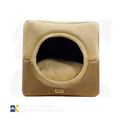 جای خواب دوکاره کم جا سگ و گربه مدل مکعبی طلایی کد 8992