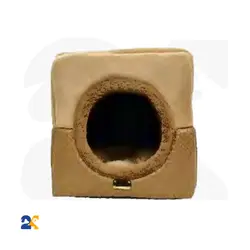 جای خواب دوکاره کم جا سگ و گربه مدل چرم طلایی کد 9068
