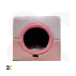 جای خواب دوکاره کم جا سگ و گربه مدل چرم صورتی کد 9067