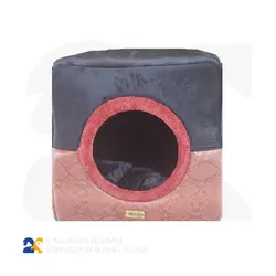 جای خواب دوکاره کم جا سگ و گربه مدل پوست ماری قرمز کد 9097