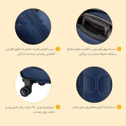 مجموعه سه عددی چمدان نیلپر توریستر مدل آوان NTLS111