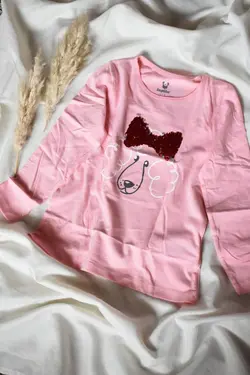 تیشرت پنبه ای پولک برگردان