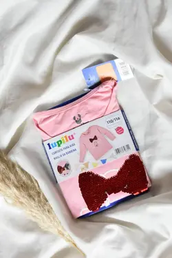 تیشرت پنبه ای پولک برگردان