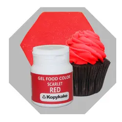 رنگ ژله ای خوراکی قرمز اسکارلت kopykake کپی کیک 25 گرمی