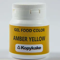 رنگ خوراکی ژله ای زرد کهربایی ( زعفرانی ) kopykake کپی کیک 100 گرمی