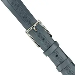 کمربند چرم طبیعی مردانه رنگ طوسی بافت دار | کد belt00۸