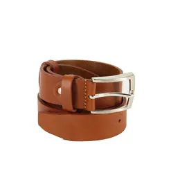 کمربند چرم طبیعی مردانه رنگ عسلی | کد belt001