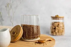 بانکه مدل هرمی ونوس شیشه ای درب چوبی واشر دار