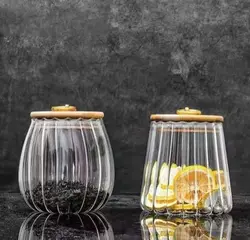 بانکه مدل تپل ونوس شیشه ای درب چوبی واشر دار