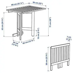 میز ایکیا تاشو دیواری ایکیا ikea applaro