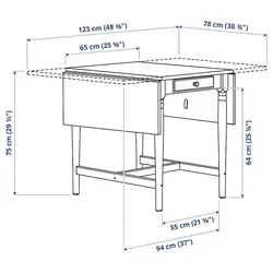 میز ایکیاingatorp تبدیل شونده دونفره به چهار نفره ikea