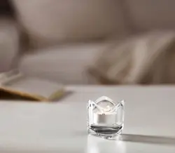 جاشمعی ایکیا vasnas وارمر لبه کنگره ای بلور تکعددی ایکیا ikea Tealight holder vasnas