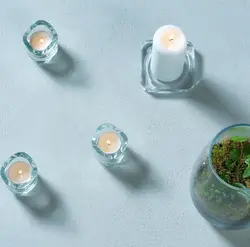 جاشمعی ایکیا vasnas وارمر لبه کنگره ای بلور تکعددی ایکیا ikea Tealight holder vasnas