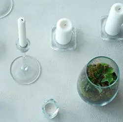 جاشمعی ایکیا vasnas وارمر لبه کنگره ای بلور تکعددی ایکیا ikea Tealight holder vasnas