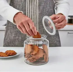 بررسی مشخصات و بهترین قیمت خرید اینترنتی بانکه شیشه ای در پرسی سایز بزرگ ایکیا vardagen