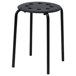 چهارپایه ایکیا ikea marius stool black 101.356.59 marius صندلی فلزی ایکیا