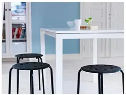 چهارپایه ایکیا ikea marius stool black 101.356.59 marius صندلی فلزی ایکیا