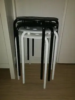 چهارپایه ایکیا ikea marius stool black 101.356.59 marius صندلی فلزی ایکیا