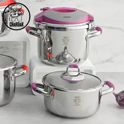 زودپز دوقلو 4 و 6 لیتری کاراجا مدل Pera بنفش