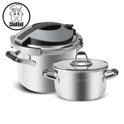 زودپز دوقلو 4 و 6 لیتری کاراجا مدل Pera خاکستری