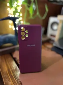 قاب نیو سیلیکون محافظ لنزدار Samsung A13 - 4G - RF - عنابی