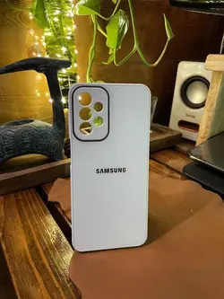 قاب پشت شیشه ای لوگودار Samsung A23(ضدخش)