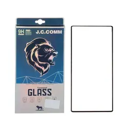 محافظ صفحه نمایش شیشه ای خم فول چسب Full Cover J.C.COMM درجه یک - Samsung Note20 Ultra (پک دار) - مشکی