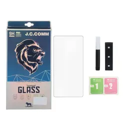 محافظ صفحه نمایش شیشه ای خم فول چسب Full Cover J.C.COMM درجه یک - Samsung S21 Plus (پک دار) - مشکی