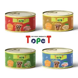 کنسرو مخصوص سگ200گرمی تاپت بصورت پته (طعم بندی مختلف) TOPET