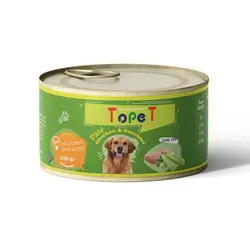 کنسرو مخصوص سگ200گرمی تاپت بصورت پته (طعم بندی مختلف) TOPET