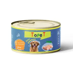 کنسرو مخصوص سگ200گرمی تاپت بصورت پته (طعم بندی مختلف) TOPET
