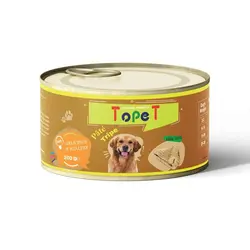 کنسرو مخصوص سگ200گرمی تاپت بصورت پته (طعم بندی مختلف) TOPET