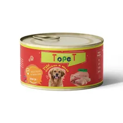 کنسرو مخصوص سگ200گرمی تاپت بصورت پته (طعم بندی مختلف) TOPET