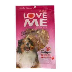 تشویقی سگ لاو می با طعم گوشت مرغ و پوست خام Love Me Rawhide Twist Stick وزن 60 گرم